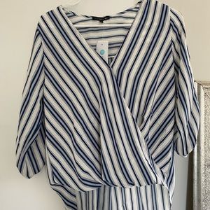 Blue and white striped blouse (tags on)